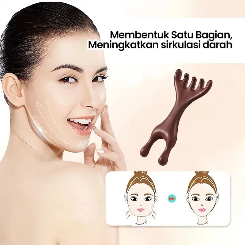 Sisir Kepala Lima Cakar Pijat Meridian - Ganda Fungsi Menggaruk Kulit Kepala & Sisir Hidung, Anti Rambut Rontok