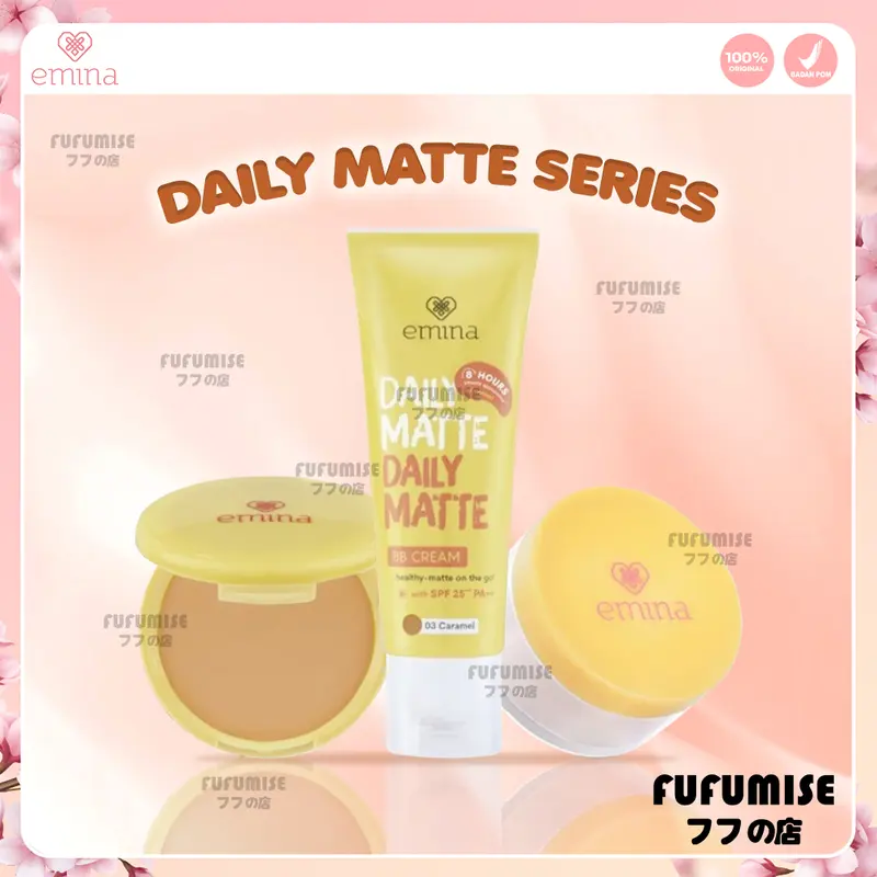 FUFUMISE | EMINA Daily Matte Series | Loose Powder 20g | Compact Powder | BB Cream | Bedak Tabur | Bedak Padat | BPOM Wajah Foundation 0