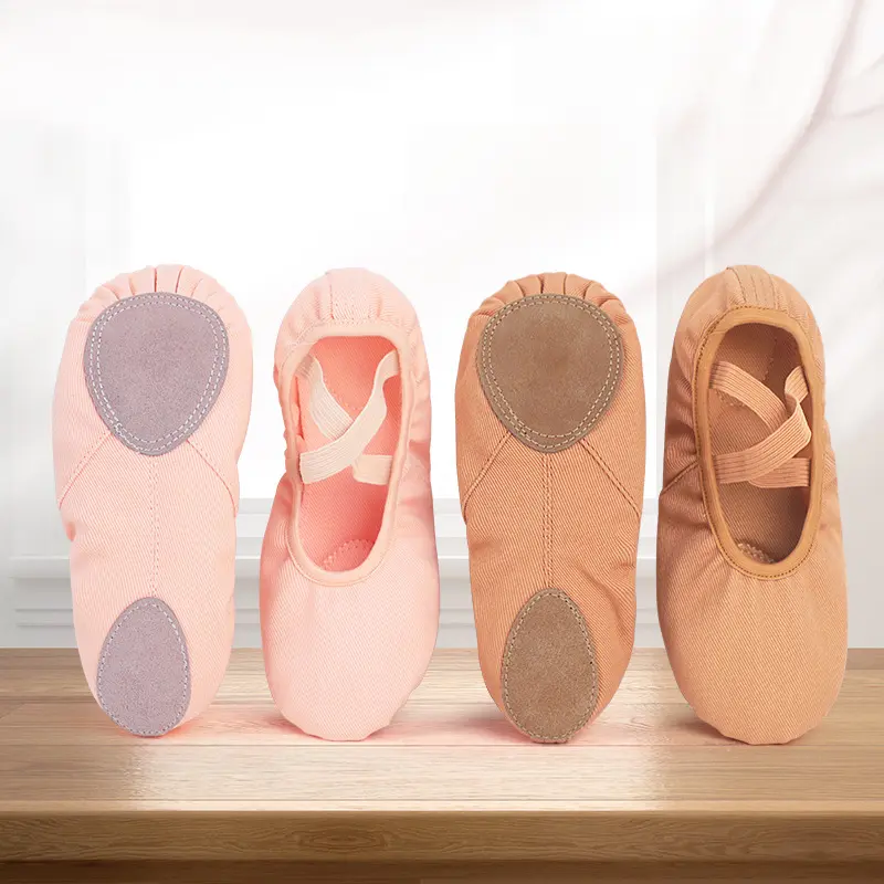 Dancing Shoes Practice Shoes Body Ballet Dancing Shoes Children's No-Tie Full Elastic Fabric Head Canvas Soft Sole Shoes