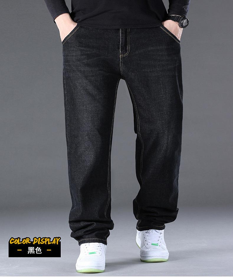 Product Introduction of Quần Dài Jean Co Giãn, Ngoại Cỡ, Dành Cho Nam Giới, Thẳng Và Rộng, Thừa Cân Và Người Đàn Ông Béo, cạp vừa, Thích Hợp Cho Mùa Xuân Và Mùa Hè, Quần Đi Chơi Trung Niên 12