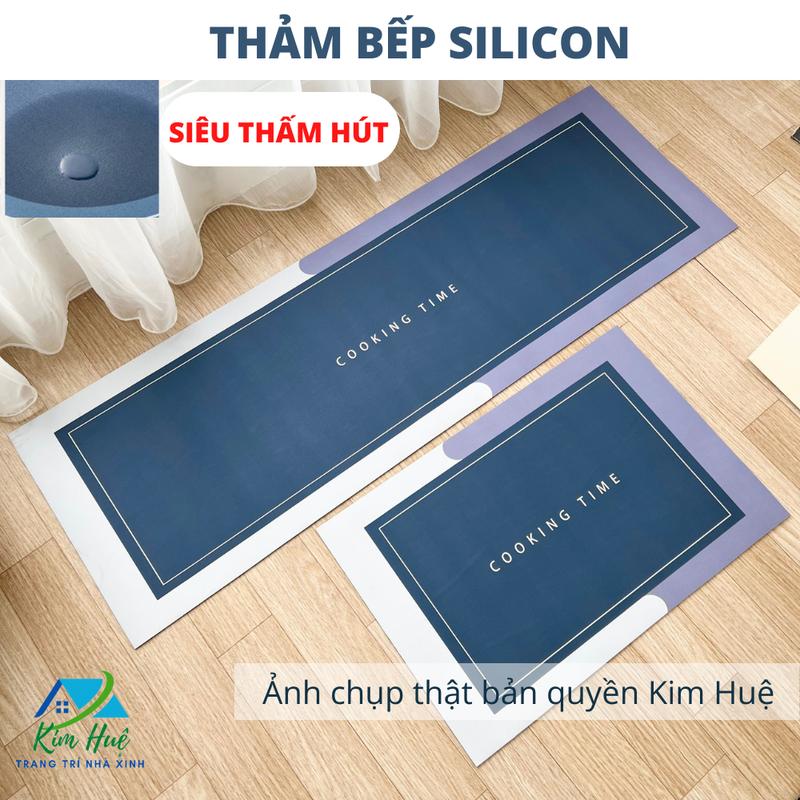 Thảm lau bếp Silicon thấm hút nước thảm chùi chân sàn nhà bếp chống trơn trượt ED09