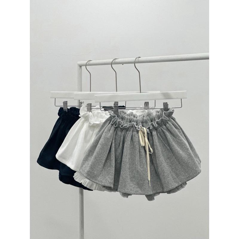 Chân váy tầng xoè vải nỉ phồng rút dây xinh xám đen trắng VANISA CV032 Nữ Women