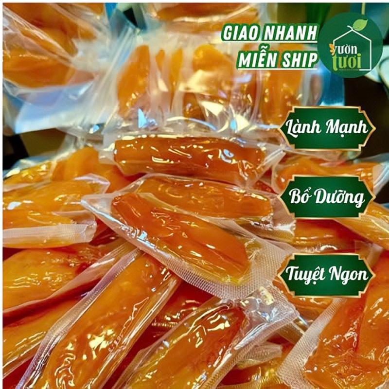 [Hàng loại 1] KHOAI LANG MẬT SẤY DẺO ép riêng từng củ vị tự nhiên không ﻿đường NHÀ TƯƠI FOOD [500g]