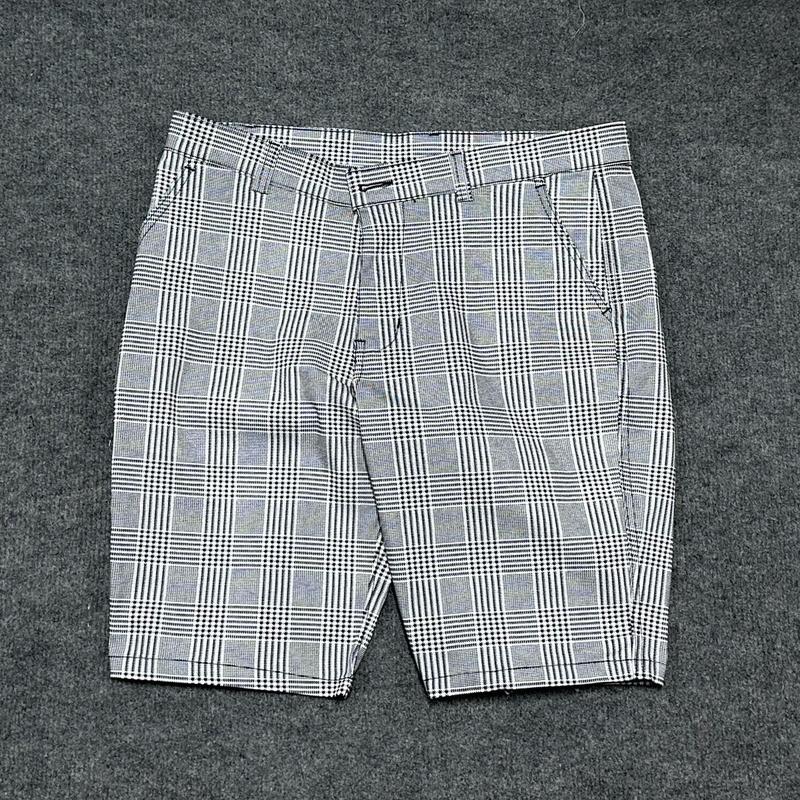[Sọc Caro Xám] Kaki Co Dãn Mạnh • Quần Short Nam sọc caro (50kg-85kg)