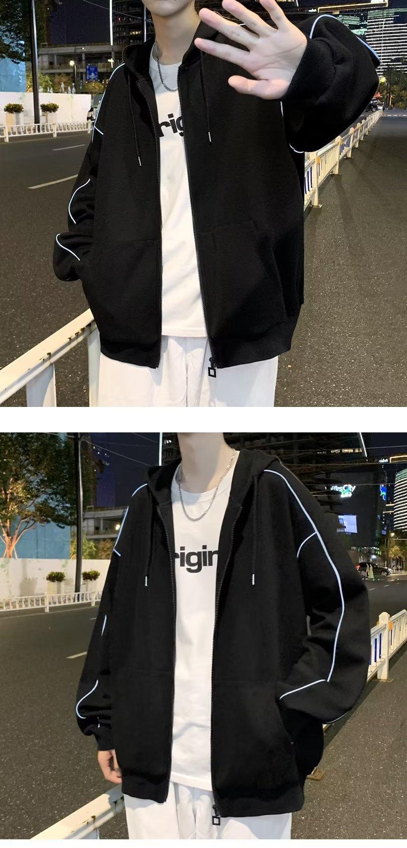 Product Introduction of Sweater 2024 New Fashion Brand Ins Youth Oversize Niche High Street Cardigan Hooded Coat Hoodie Menswear Sweatshirts Tops Lingerie 1