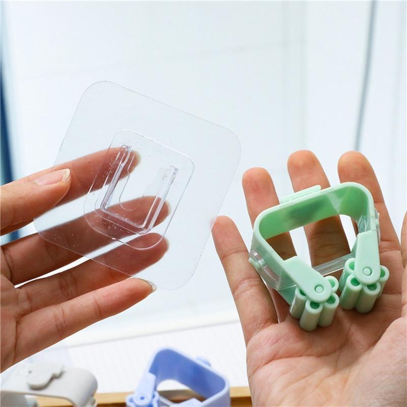 Móc Treo Chổi , Cây Lau Nhà - Thanh Treo Kẹp Giữ Chổi Dán Tường Đa Năng , Chịu Lực Tốt , Không Thấm Nước 6