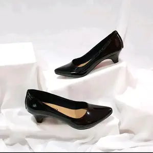 Sepatu Pantofel heels 3cm  bahan halus  lapisan dalem hitam Wanita sandal nyaman sepatusandalbuatjalanjalan feet sandals antiselip white graduation lebaran elegant