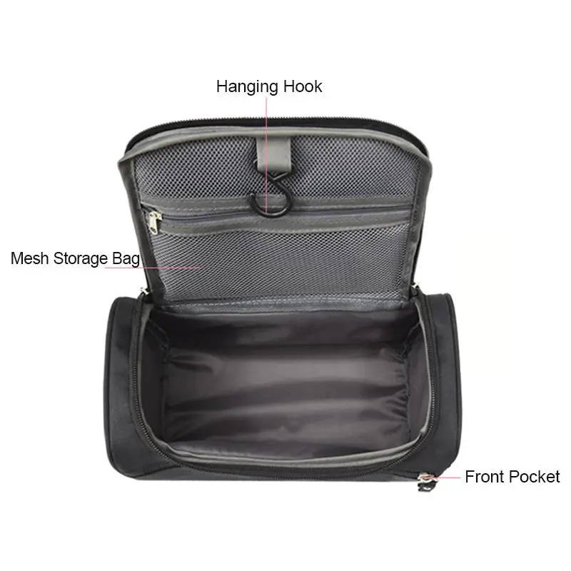 Large Capacity Waterproof Bag, Outdoor Travel Bathing Products Storage Bag with Hanging Hook, Multifunctional Travel Toiletry Bag, Unisex 6