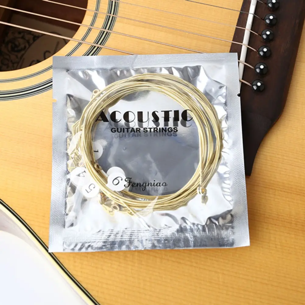 Alat Ganti Tali Gitar Rakyat, 6pcs / set, Gitar Akustik, Tali Berwarna-warni Music Musical