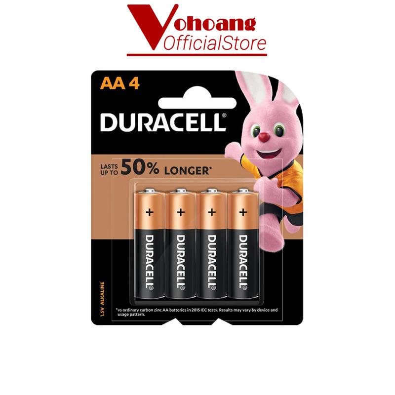 Duracell Vỉ 4 viên pin dung lượng cao AA Coppertop Alkaline