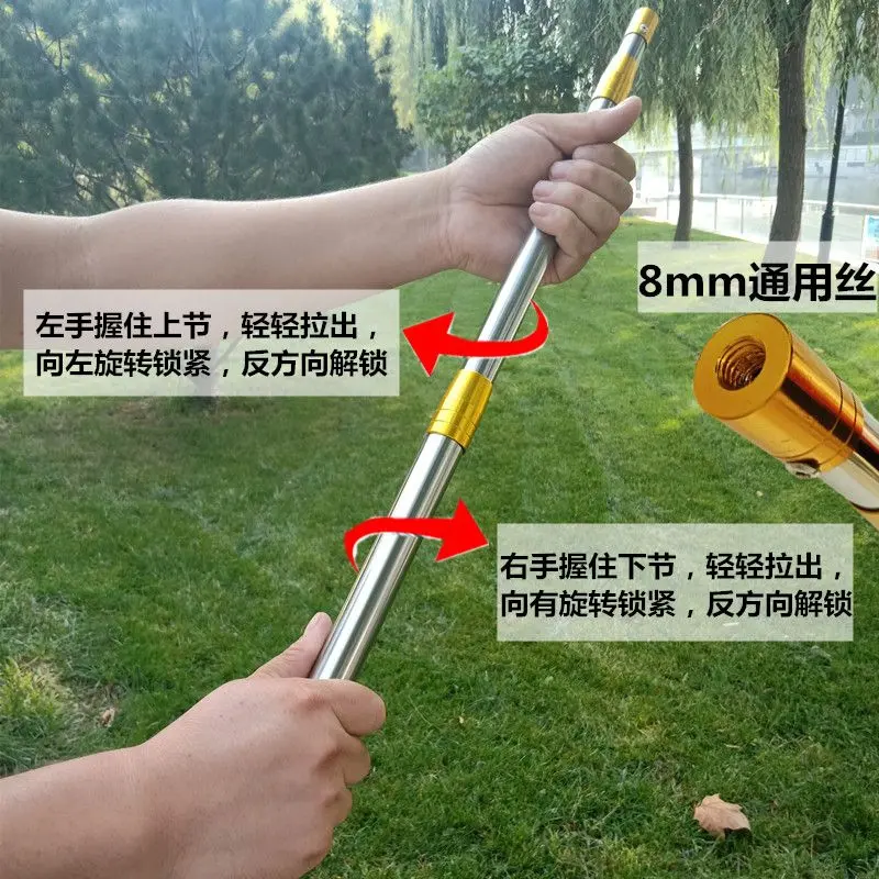 Lưới nhúng bằng thép không gỉ, Xingchenyu, Lưới đánh cá Có Thể Gấp Gọn Vị trí, Cần nhúng 3 M, Túi lưới gấp, Thiết Bị câu cá 1
