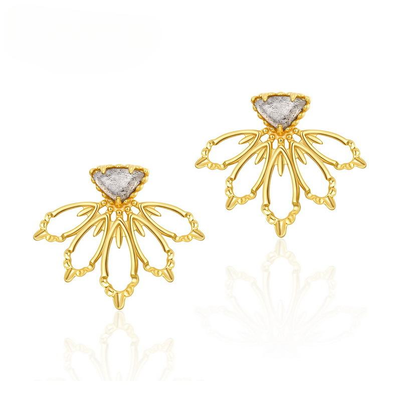 Product Introduction of Hoa Tai Thủ Công Thời Trang Mới, Bạc Sterling, Hoa Tai Đá Quý Tự Nhiên, Dành Cho Phụ Nữ, Thiết Kế Đặc Biệt 0