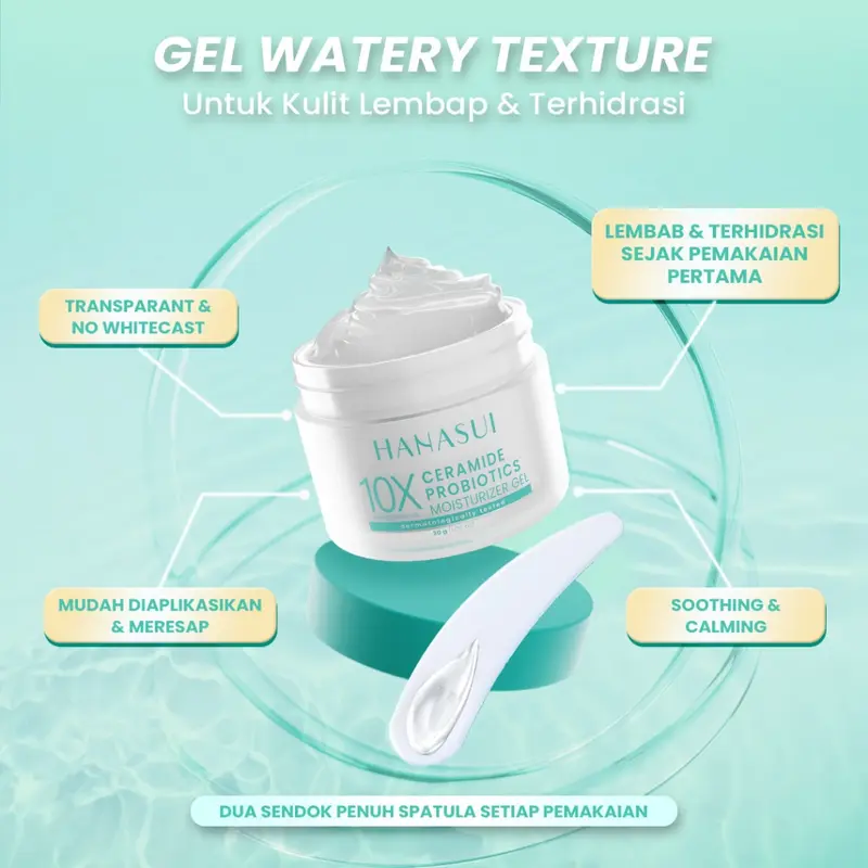 Hanasui Ceramide Proviotics Moisturizer Gel | Pelembab Wajah Hanasui 1