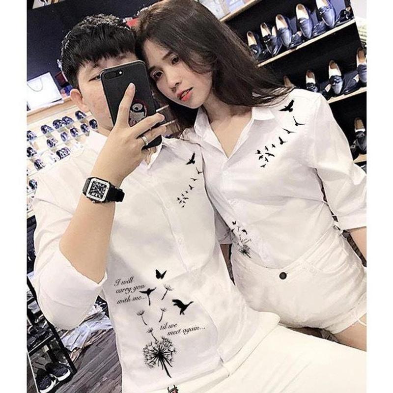 [ BST ] Áo Sơ Mi Dài Tay In Hoạ Tiết " Lá Bồ Công Anh " Mẫu Mới Về, Sơ Mi Nam In Hình Cao Cấp