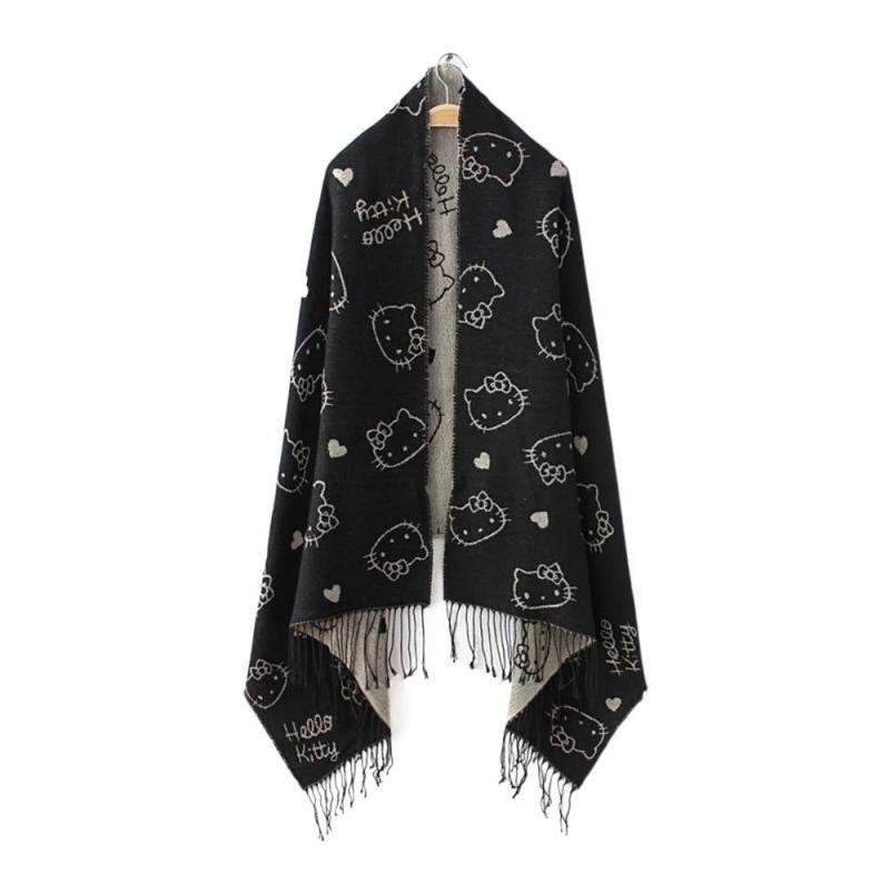 Khăn Choàng Hello Kitty Len To Ấm Áp Siêu Cưng Mùa Đông