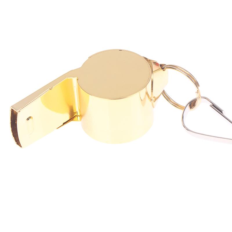 Product Introduction of Gold Stainless Steel Rope Whistle Hanging Neck Outdoor Lifesaving Whistle 12