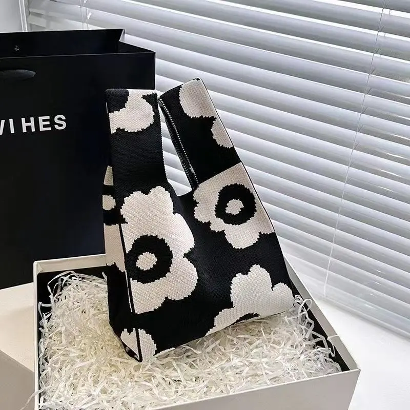 Tas Belanja Rajut Tas Tangan Wanita Lucu Style Korea Tote Bag Rajut Handmade Tas Anyaman 7