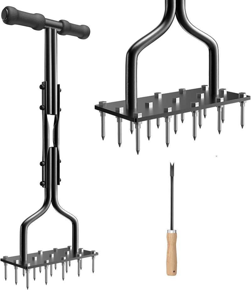 Product Introduction of Soil Ripper Fertilizer Soil Turning Device with Nails Gardening Tools Lawn Puncher Aerator Loose Soil Nail Foot 9