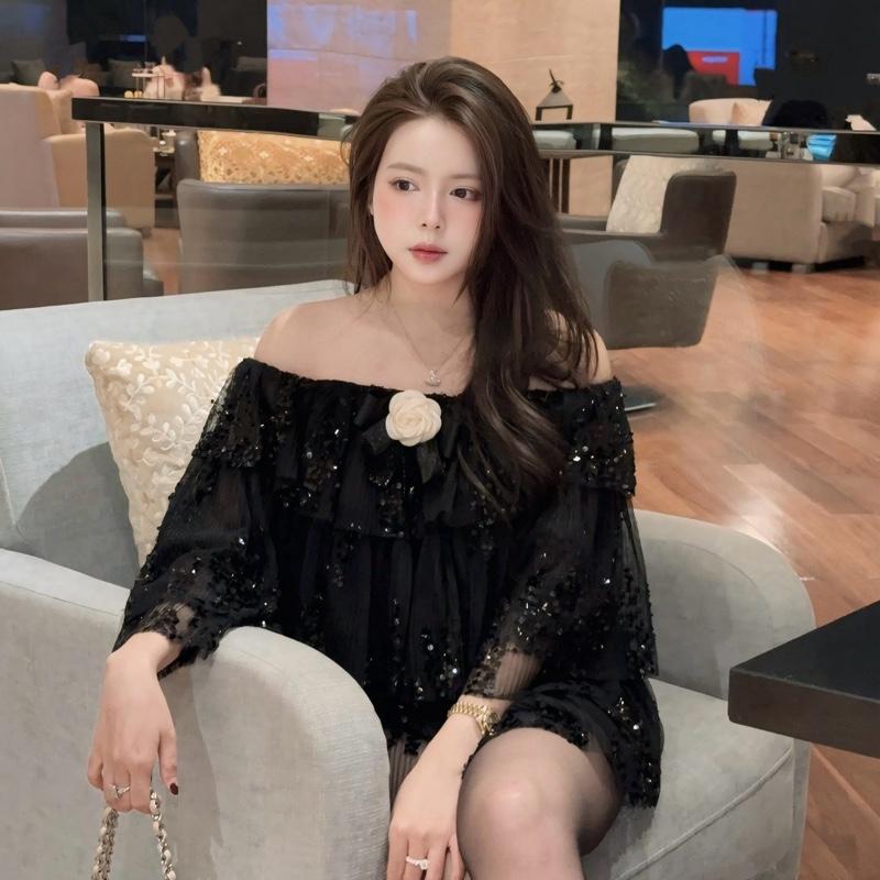  Áo bling trễ vai cao cấp tiểu thư 