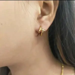 Belanja 2 barang gratis 1 • kentia jewelry • anting model paku rose gold Perhiasan