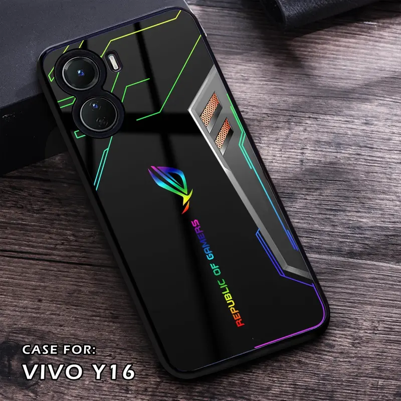 MAKMUR - Case Vivo Y16 - Fashion Case Motif ROG - Casing Vivo Y16 - Case hp Vivo Y16 - Pelindung hp - Case Handphone - Kesing hp - Hardcase - Softcase - Hardcase Glossy - Silikon hp 0