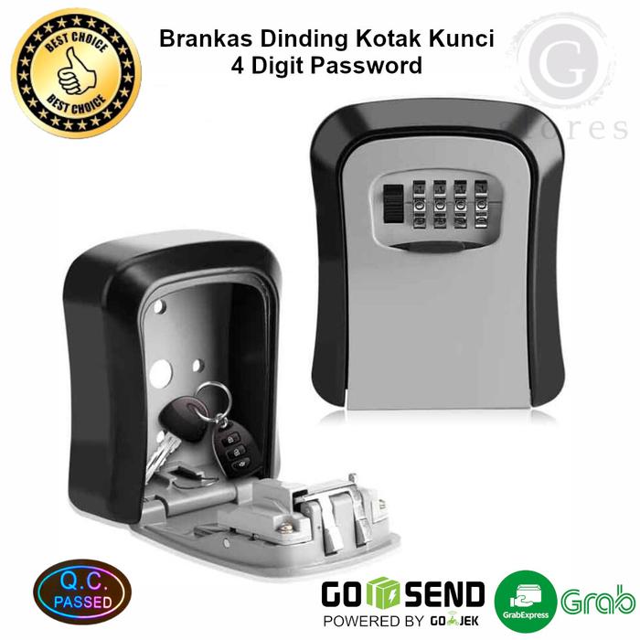 Promo Kotak Kunci Brankas Dinding Key Storage Safety Box 4 Digit ...