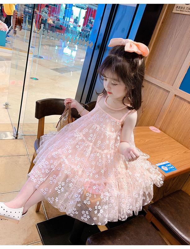 Product Introduction of Girls' Dress Summer Dress 2024 New Korean Style Western Style Children Toddler Summer Baby Princess Dress Vest Dress 14