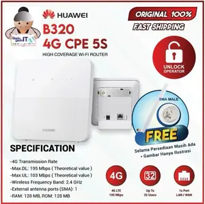 Huawei B320 Modem WiFi Router Wireless 4G CPE 5s LTE 195 Wi-Fi 300Mbps