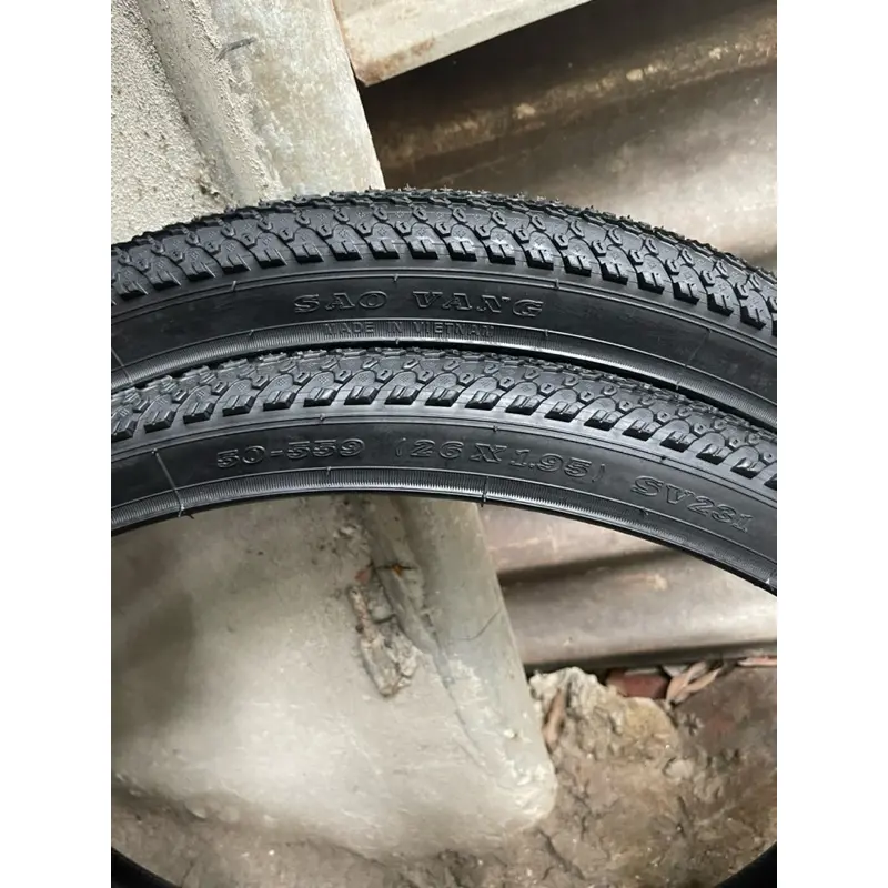 Lốp Vỏ săn ruột xe đạp địa hình cỡ 26x1.95 và 24x1.95 chính hãng SRC cao su Sao Vàng 2