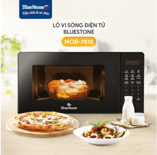 Lò vi sóng điện tử Bluestone MOB-7815 20 lít, 1100W, Bảo hành 2 năm chính hãng 0