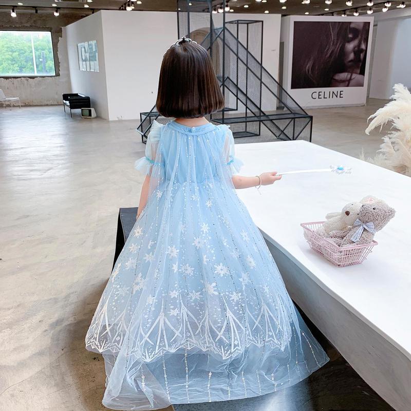 DRESS ELSA STAR PAYET /BAJU MOTIF STAR PAYET ANAK PEREMPUAN FASHION MOTIF 5