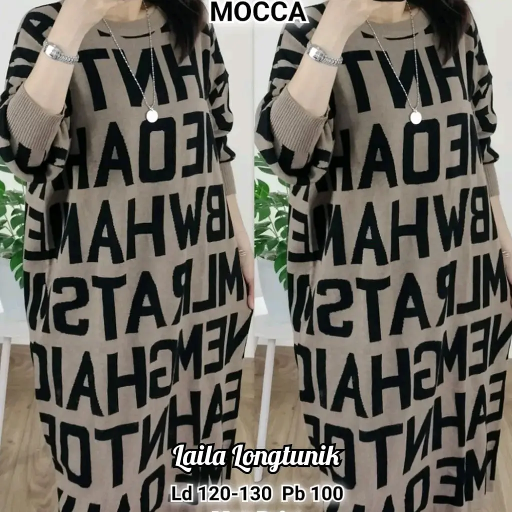 LAILA LONG TUNIK ( Rajut premium)