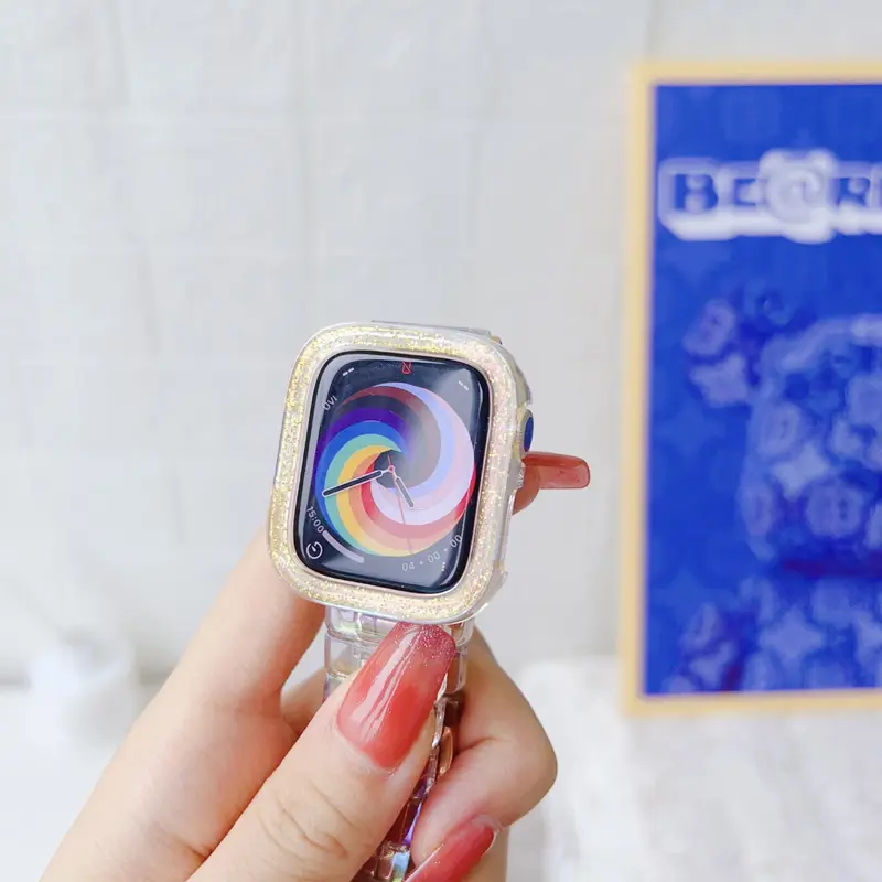 Rhinestone Decor Watch Case, 1 Count Fashionable Watch Protective Cover, Smart Watch Protective Accessories Compatible with Apple Watch S10 46mm 42mm 7