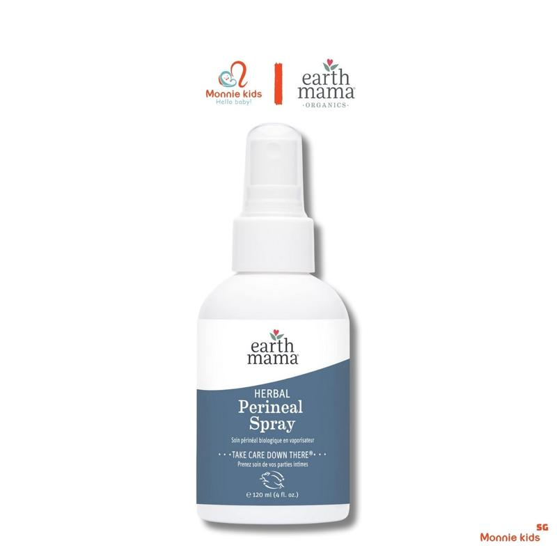 Xịt giảm đau tầng sinh môn an toàn cho mẹ Earth MaMa Herbal Perineal Spray 120ml - Monnie Kids