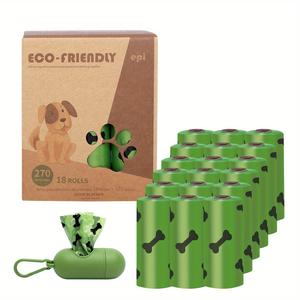Random Color Pet Poop Bag Set, 15/135/270pcs Disposable Pet Waste Bag with Dispenser, Pet Waste Bag Holder for Outdoor Travel Walking