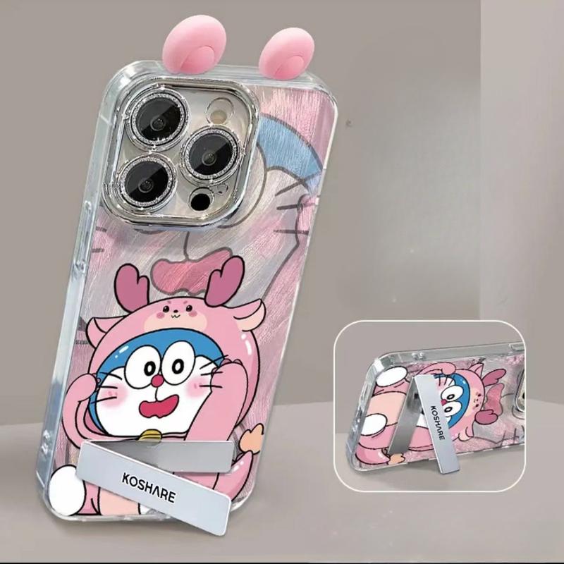 Product Introduction of Ốp Điện Thoại tai mèo hổ rồng leng keng cho iPhone , 15, 14, 13, 12, 11 Pro Max, XR, X, XS Max, 15Plus, 14Plus, X, XR, XS Max, nắp lưng chống sốc, màng bảo vệ ống kính tích hợp Case 14