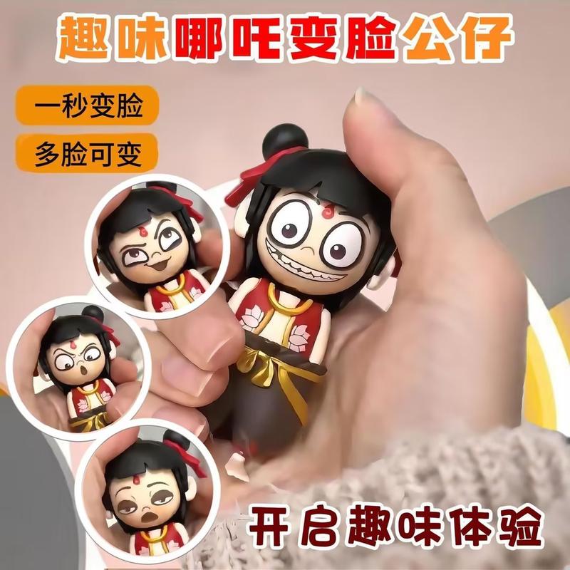 Dây Chuyền Chìa Khóa Thay Khuôn Mặt Nezha, Móc Khóa Búp Bê Sáng Tạo, Đồ Trang Trí, Búp Bê Lưu Niệm, Giải Tỏa Căng Thẳng, Vui Nhộn, Móc Chìa Khóa natra trend 0