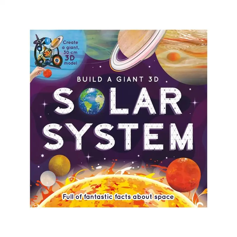 High Quality Solar System Giant 3D Model & Book For Kids To Learn About Space Planets & Stars