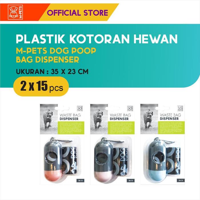 Gambar M-Pets Dog Poop Bag Dispenser 2x15 pcs / Plastik Pengambil Kotoran dari M-Pets Volk Pets Indonesia Kota Administrasi Jakarta Barat Tokopedia