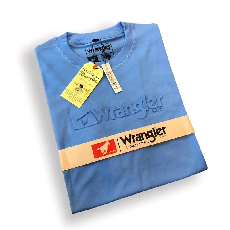 baju kaos embos wrangler kaos distro pria premium quality kaos cowok full label tag  motif timbul [ M.L.XL.2XL.3XL ] 0