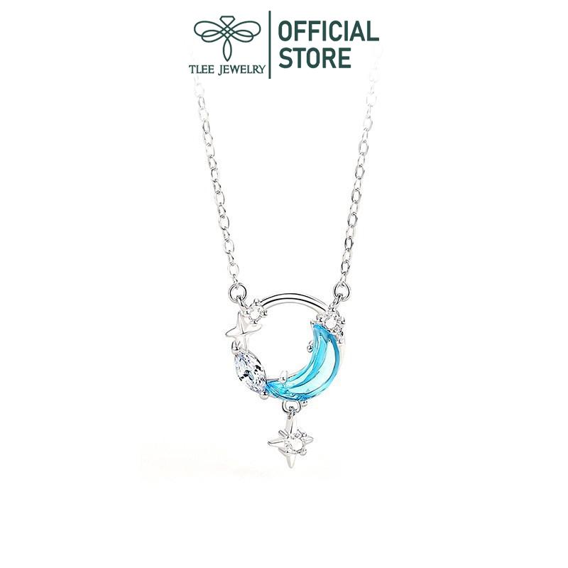 Dây chuyền bạc nữ TLEE vòng cổ blue moon nữ tính TLEE JEWELRY D0266