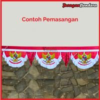 Gambar Backdrop Cut Nyak Meutia | Background Risplang Merah Putih Panjang Garuda Dekorasi Kemerdekaan - 5 gelombang dari Juraganbendera Kota Surabaya 3 Tokopedia