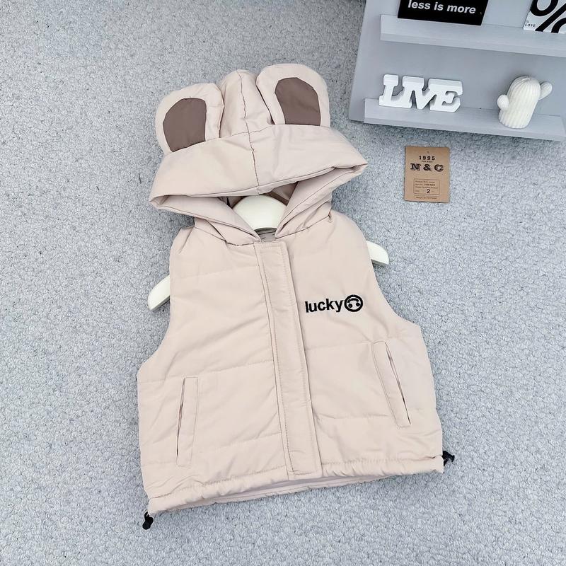 Áo phao gile tai gấu cho bé size size 9-25kg