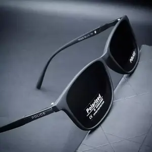 Kacamata gaya pria 1216 hitam coklat lensa polarized anti silau Sunglasses TAC Brown