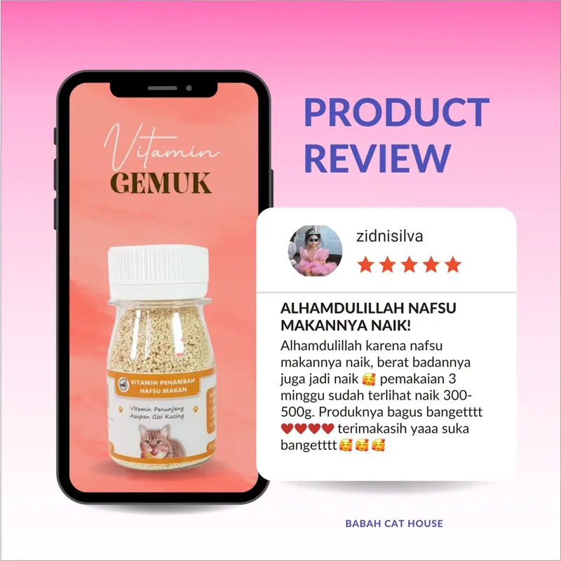VITAMIN GEMUK Kucing Penambah Nafsu Makan Anjing Obat Penggemuk Untuk Fitamin Anak Cat Kitten Hamil Dan Vit Adult Menyusui BabahCatHouse Supplemen  Suplemen Badan Ampuh Murah 4