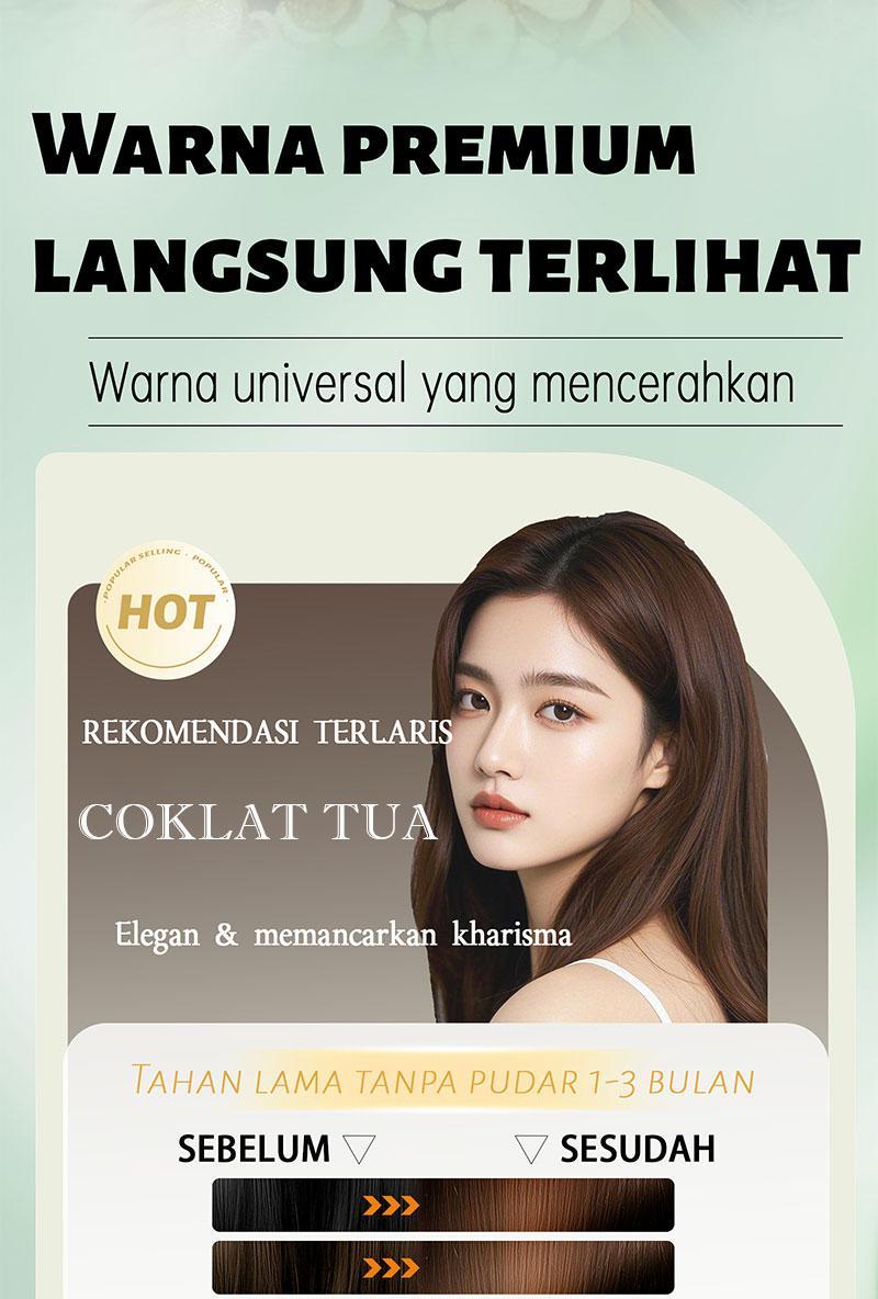 Product Introduction of 【Fajazz】【COD】Pewarna Rambut Beli 5 Gratis 1 Masker Rambut=160ML, Pewarna Rambut Alami, 2 in 1 Pewarna dan Perawatan, Pewarna Rambut Unisex, Pewarnaan Cepat, Cocok untuk Rambut Putih 15