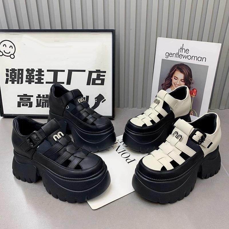  Sandal độn đế hàng QCCC sandal xuồng đế cao 8cm tôn dáng tôn chiều cao 