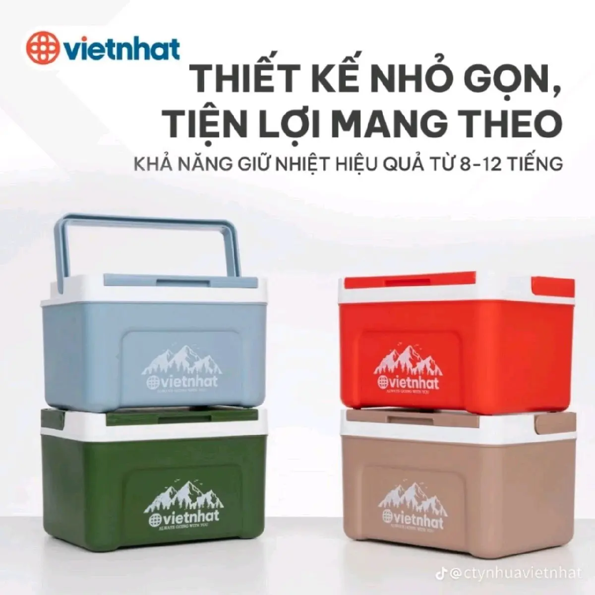 Phích vuông Thái nhựa Việt Nhật, bình đá, thùng đá, bình giữ nhiệt Việt Nhật