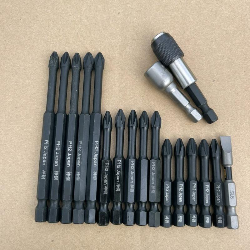  Bộ 18 đầu tua vít tiêu chuẩn ph2 chân lực giác 6,35mm có năm chăm 