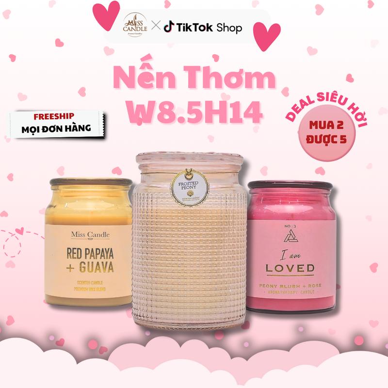 Hũ Nến Thơm D10H14 - Big Size 540g Decor Phòng Trang Trí Làm